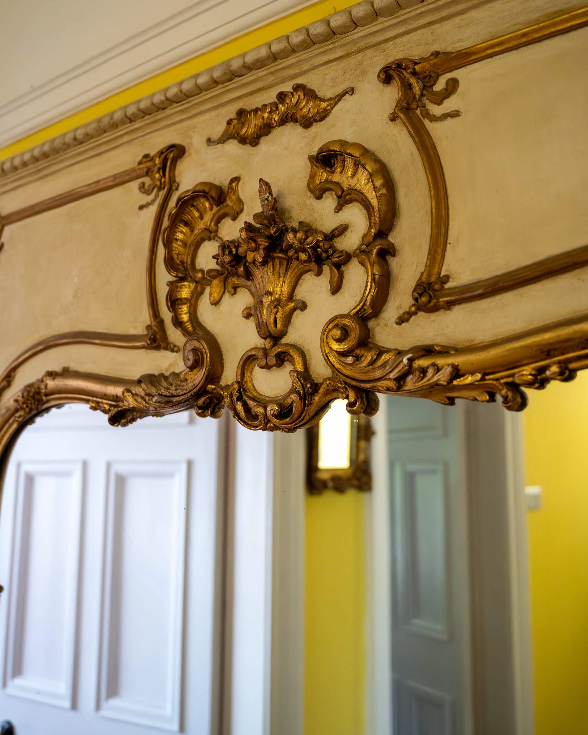 Large Antique French Wall Mirror - Supporting View 2