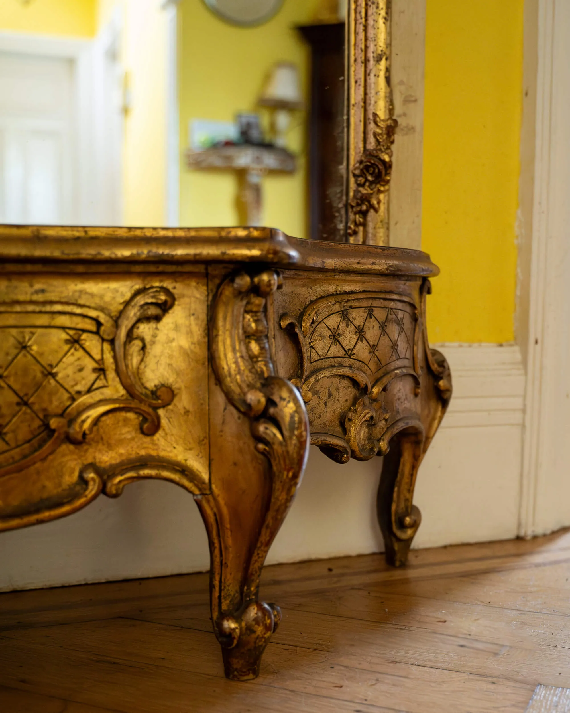 Large Antique French Wall Mirror - Supporting View 3