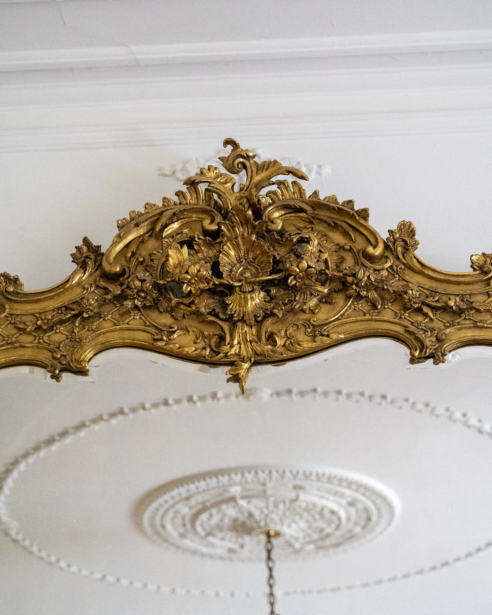 Large Victorian English Composition Overmantel Mirror - Supporting View 2