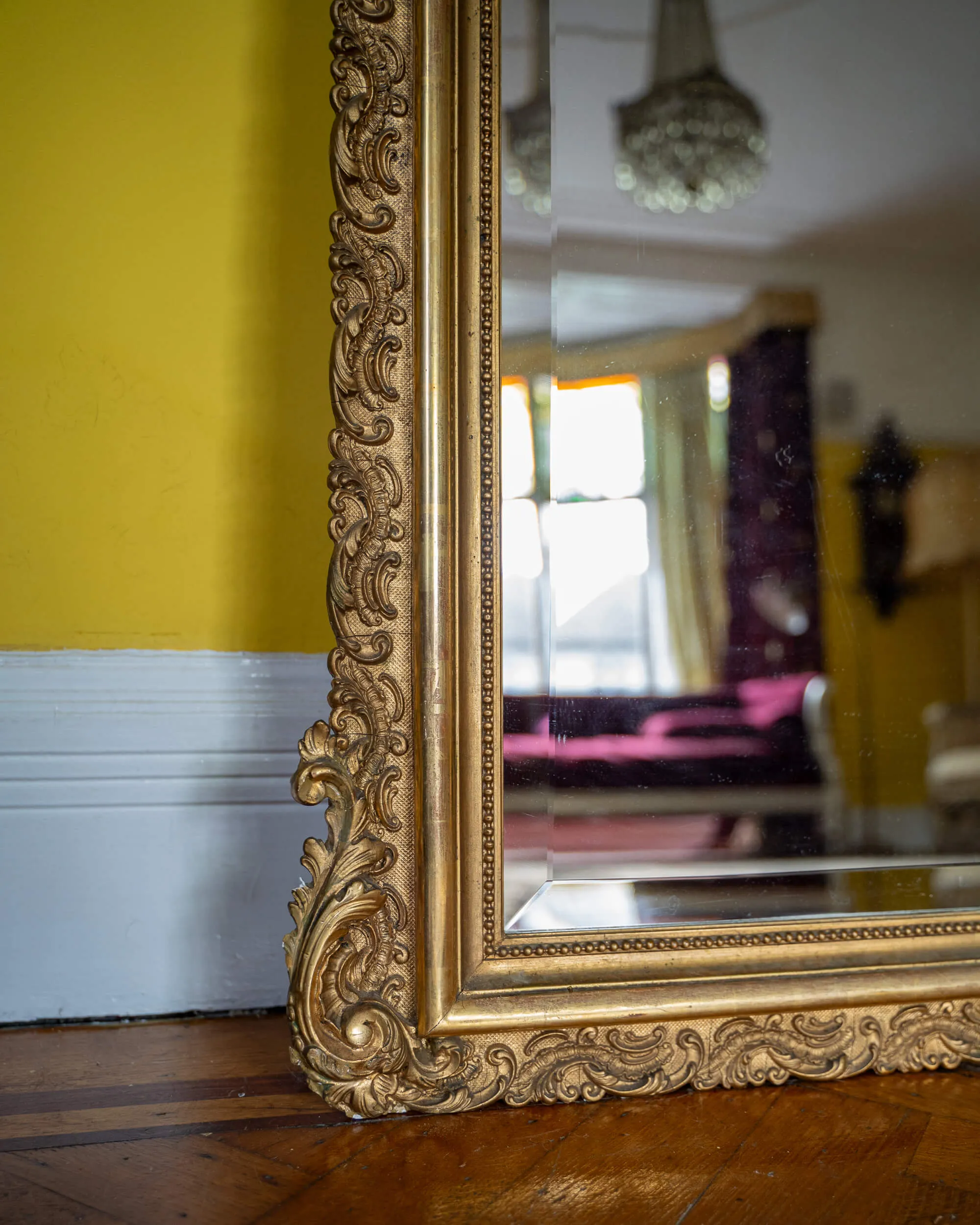 19th Century French Giltwood and Gesso Mirror - Supporting View 3