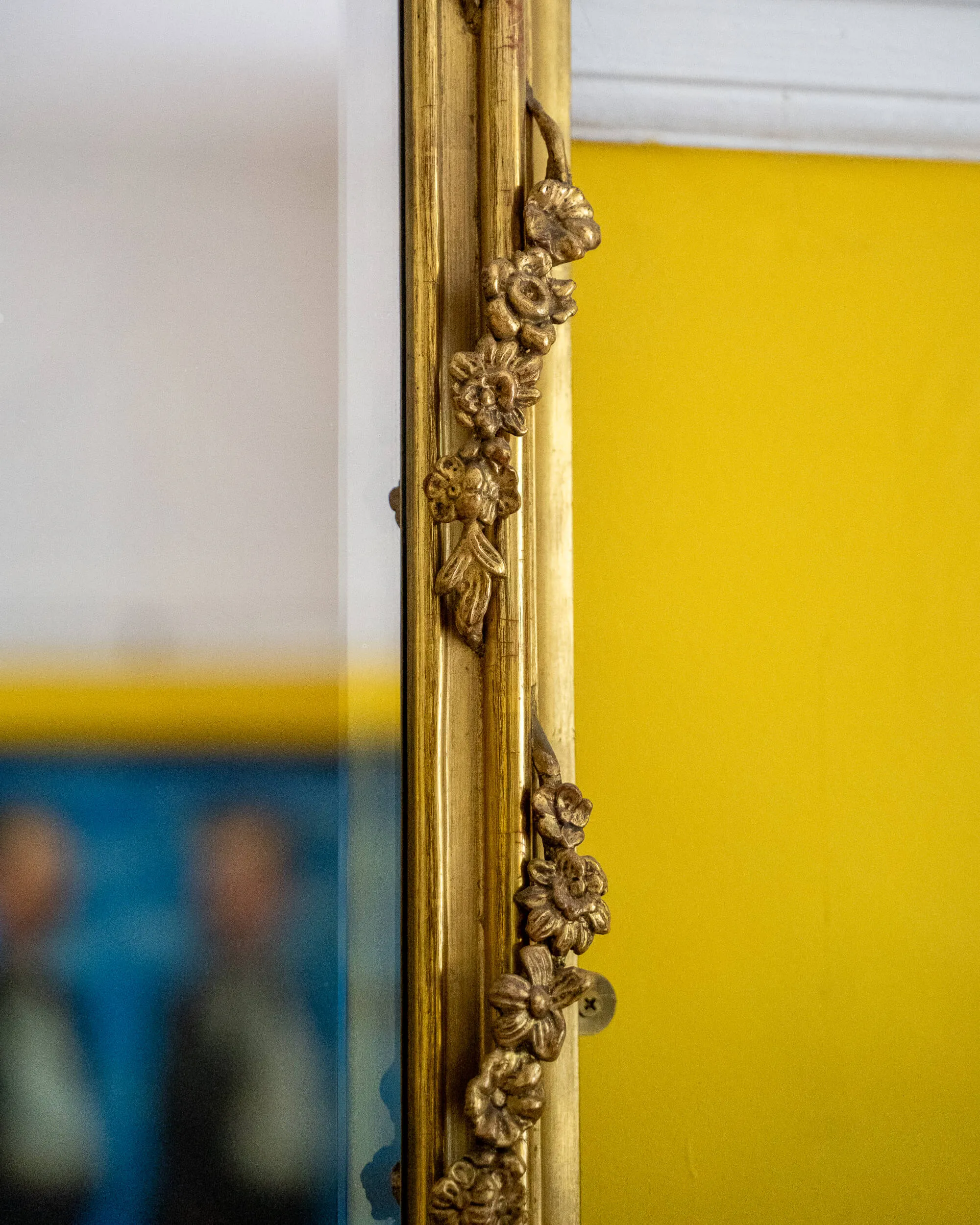 Large Victorian English Composition Overmantel Mirror - Supporting View 3